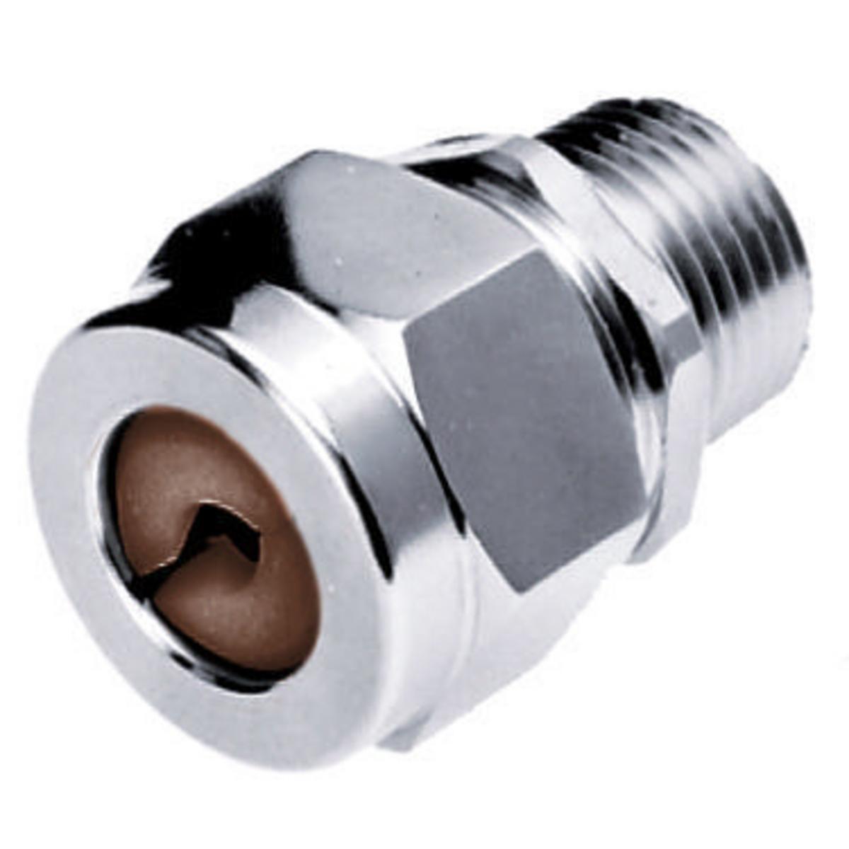 Hubbell Wiring Device-Kellems SHC1024ZP SHC Form 2 Standard Duty Straight Cord Connector, 1/2 in Trade, (1) Conductors, 0.5 to 0.63 in Cable Openings, Steel, Machined/Zinc Plated