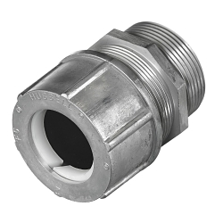 Hubbell Wiring Device-Kellems SHC1068 SHC Form 6 Straight Cord Connector, 2 in Trade, (1) Conductors, 1.63 to 1.75 in Cable Openings, Aluminum, Machined