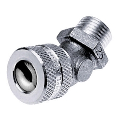 Hubbell Wiring Device-Kellems VHC1022 VHC 45 deg Form 2 Standard Metallic Cord Connector, 1/2 in Trade, (1) Conductors, 0.25 to 0.38 in Cable Openings, Aluminum, Machined