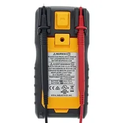IDEAL 61-327 Manual Ranging Digital Multimeter, 600 V AC/DC, 4000 m VDC Measuring, 600 V AC/DC, 4 MOhm, Backlit LCD Display