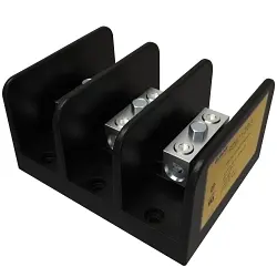 ILSCO ClearChoice® PDB-11-2/0-3 Type PDB Mechanical Medium Power Distribution Block, 600 V AC, 175 A, 3 Poles, 14 to 2/0 AWG Wire, Aluminum Alloy