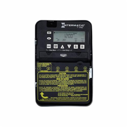 Intermatic ET1725C ET1700 Electronic Timer Switch, 1 min to 6 days 23 hr 59 min Setting, 120/277 V AC, 1, 2 hp, 1NO 1 Form A SPST Contact, 1 Poles