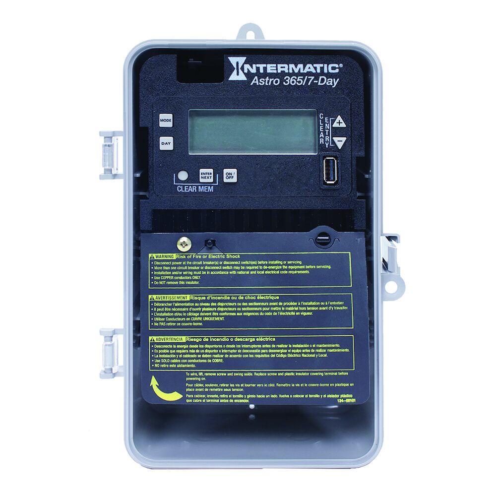 Intermatic ET2805CP ET2000 Electronic Time Switch, 1 min to 6 days 23 hr 59 min Setting, 120 to 277 V AC, 1, 2 hp, 1NO 1 Form A SPST Contact, 1 Poles