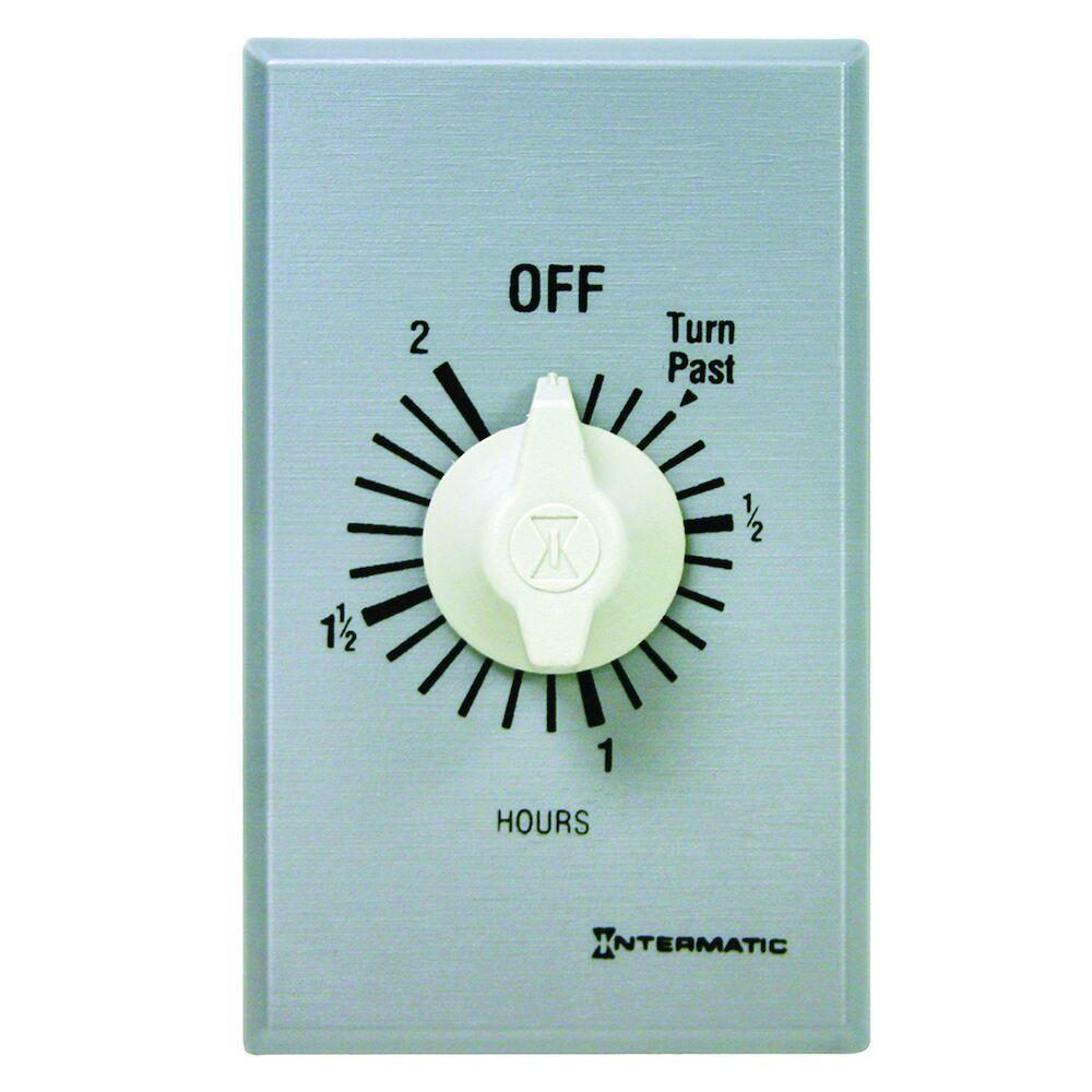 Intermatic FF2H FF Series Auto Off Commercial Mechanical Spring Wound Timer, 2 hr Setting, 125/257 V AC, 1 hp, 2 hp, 1NO 1 Form A SPST Contact, 1 Poles