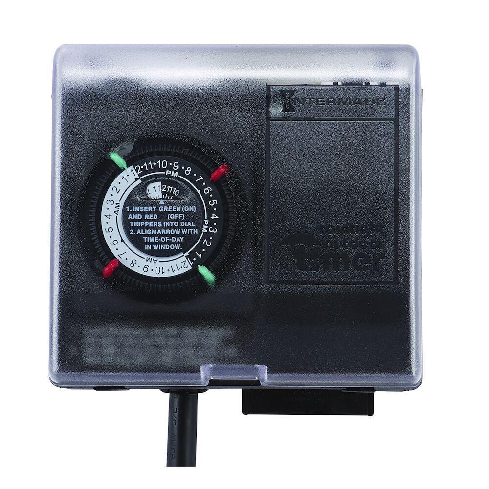 Intermatic P1131 P1100 Portable Timer, 24 hr Setting, 120 V AC, 1 hp, 1NO 1 Form A SPST Contact, 1 Poles