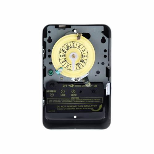 Intermatic T101 T100 Electro Mechanical Timer Switch, 24 hr Setting, 125 V AC, 5 hp, 1NO 1 Form A SPST Contact, 1 Poles