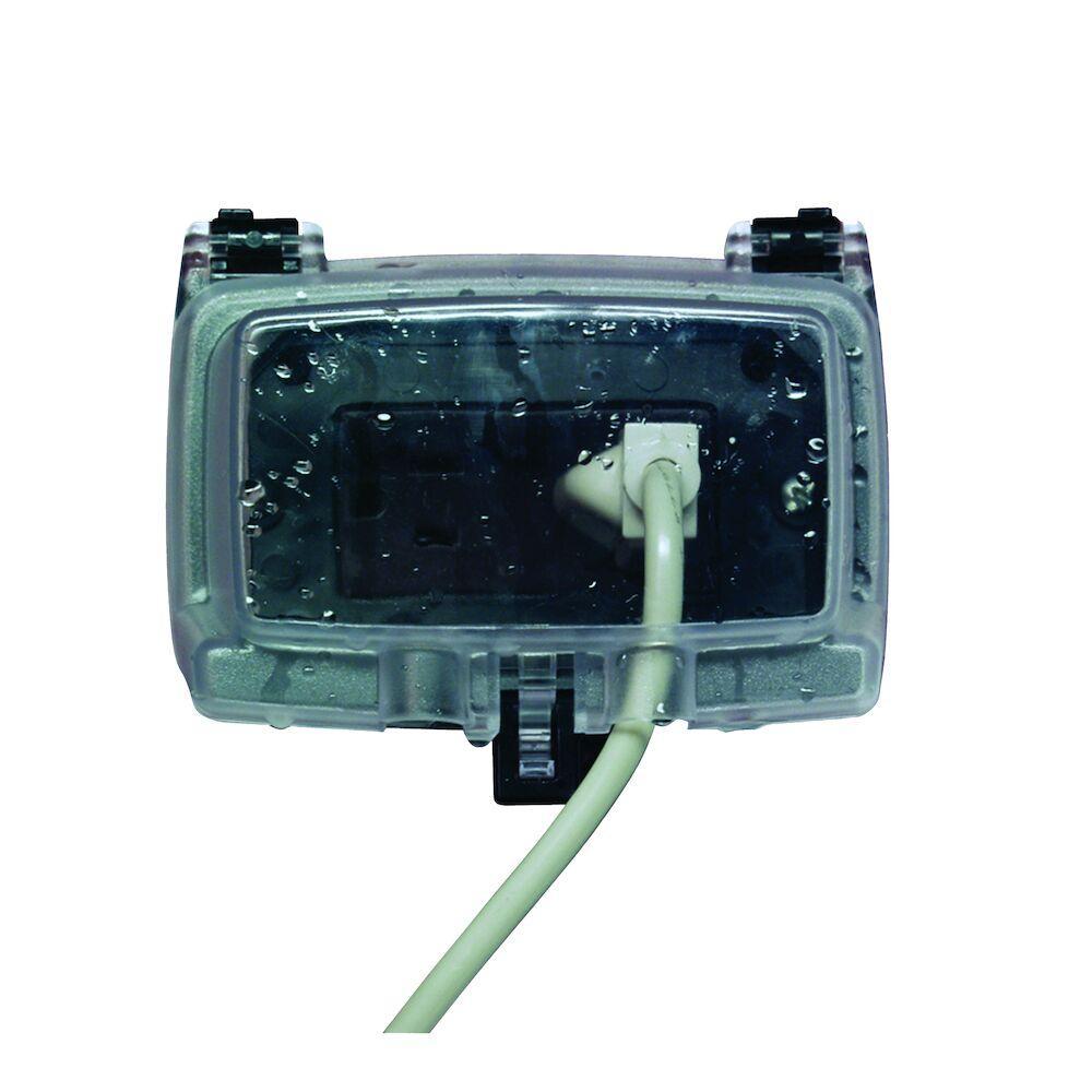 Intermatic WP1010HC Heavy Duty Non-Metallic Weatherproof While-In-Use Cover, 4-1/4 in L x 5 in W x 3-1/8 in D, Receptacle Cover, Polycarbonate