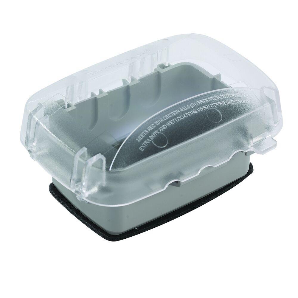 Intermatic WP5100C Heavy Duty Non-Metallic Weatherproof While-In-Use Cover, 6-1/2 in L x 4-3/4 in W x 2-3/4 in D, Receptacle Cover, Polycarbonate