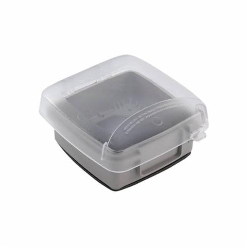 Intermatic WP5225C Heavy Duty Non-Metallic Weatherproof While-In-Use Cover, 6-1/2 in L x 6-1/2 in W x 2-3/4 in D, Receptacle Cover, Polycarbonate
