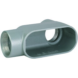 Killark LB27SA Type LB Conduit Body, 3/4 in Hub, 7 Form, 7 cu-in Capacity, Aluminum, Powder Coated