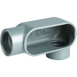 Killark LL27 Type LL Conduit Body, 3/4 in Hub, Form 7 Form, 7 cu-in Capacity, Iron, Tri-Coated