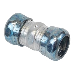 Allied Tube & Conduit CKR-250KON Straight Compression Coupling, 2-1/2 in, For Use With EMT Conduit, Steel, Zinc Plated