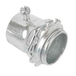 Allied Tube & Conduit SC350RKON Straight Set Screw Connector, 3-1/2 in Trade, For Use With EMT Conduit, Steel, Zinc Plated