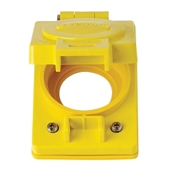 Leviton Wetguard® 60W05 Flip Lid Watertight Wetguard Receptacle Cover, Valox® Polybutylene Terephthalate