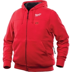Milwaukee M12™ 302R-212X Insulated Heated Hoodie Kit, 2XL, Red, Polyester/Brushed Tricot Lining, 46 to 48 in Chest, Resists: Water and Wind