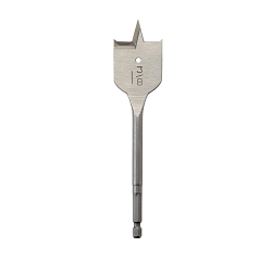 Milwaukee 48-27-1371 Flat Boring Bit, 1-3/8 in Dia, 6-3/8 in OAL, Flat Flute, 1/4 in Shank