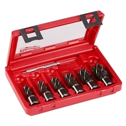 Milwaukee 49-22-8400 6-Piece Annular Cutter Kit, 1 in D Cutting, 6 Pieces, For Use With Magnetic Drill Press, HSS