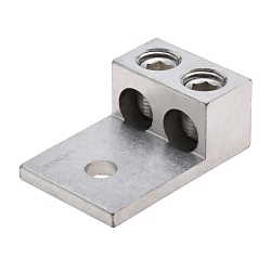 Polaris 2-250T T Series Rated Lug, 6 AWG to 250 kcmil, 3/8 in Stud, 1 Bolt Holes, Aluminum
