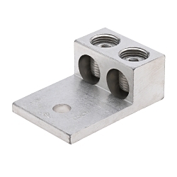 Polaris 2-350T T Series Rated Lug, 6 AWG to 350 kcmil, 1/2 in Stud, 1 Bolt Holes, Aluminum