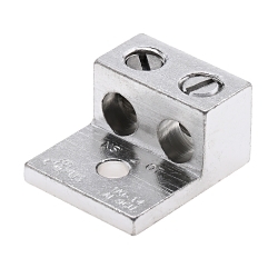 Polaris 2/0T T Series Rated Lug, 14 to 2/0 AWG, 1/4 in Stud, 1 Bolt Holes, Aluminum
