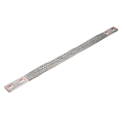 Polaris FS1-33-8N-24 FS Series Jumper Strap, 9/16 in Mounting Hole, Tinned Braid