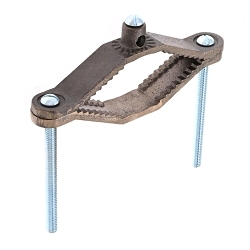 NSI G-12 Heavy Duty Water Pipe Clamp With Serrated Head, 10 to 2 AWG Conductor, Silicon Bronze