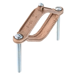 NSI G-4-S G-S Series Heavy Duty Grounding Clamp, 10 to 2 AWG Conductor, Silicon Bronze