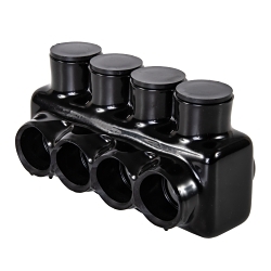 Polaris IPL350-4 IPL Single Sided Entry Multi-Tap Connector, 6 AWG to 350 kcmil Aluminum/Copper Conductor, Plastisol