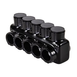 Polaris IPL350-5 IPL Single Sided Entry Multi-Tap Connector, 6 AWG to 350 kcmil Aluminum/Copper Conductor, Plastisol