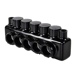 Polaris IPLMD250-5 IPLMD Series Double Sided Entry Dual Rated Multi-Tap Connector, 6 AWG to 250 kcmil Aluminum/Copper Conductor, Plastisol