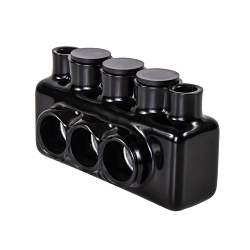 Polaris IPLMD350-3 IPLMD Double Sided Entry Multi-Tap Connector, 6 AWG to 350 kcmil Aluminum/Copper Conductor, Plastisol