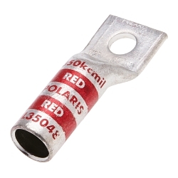 Polaris L35048 L Series 1-Hole Compression Lug, 350 kcmil Stranded Conductor, 1/2 in Stud, Copper