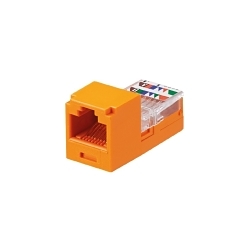 Panduit PanNet® Mini-Jack™ TX5e™ CJ588ORY 1-Slot 8-Position 8-Wire Lead Frame Unshielded Jack Module, Cat 5e RJ45/Mini-Com® Module, Surface Mount, 1 Port, ABS, Orange