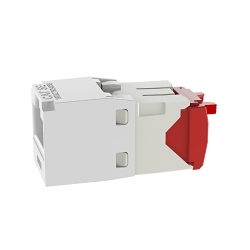 Panduit PanNet® Mini-Jack™ TX5e™ CJ5E88TGWH 1-Slot 8-Position 8-Wire Universal TG Style Unshielded Jack Module, Cat 5e RJ45/Mini-Com® Module, Surface Mount, 1 Port, ABS/Plastic, White