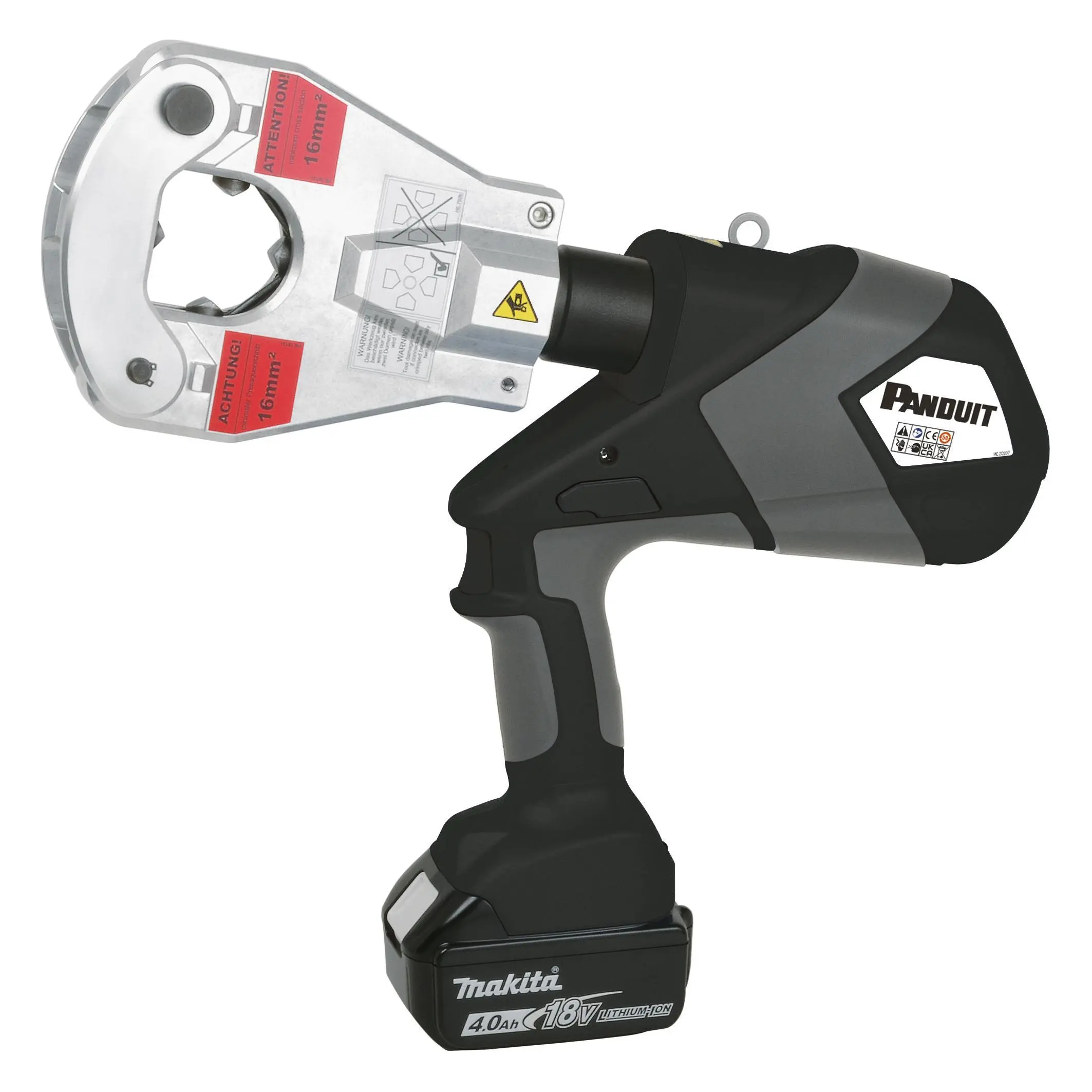 Panduit CT-2980/STBT Battery Powered Crimping Tools, 4 AWG to 750 kcmil Crimping, 6.2 Crimping, 13.8 in OAL