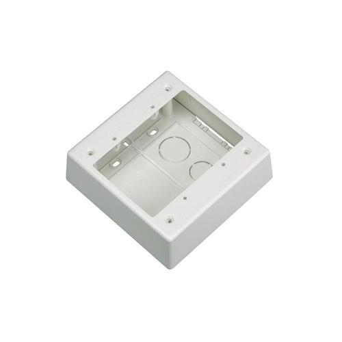 Panduit JBP2EI 2-Gang 2-Piece Power Rated Outlet Box, 5.05 in L x 5.05 in W x 1.62 in H, PVC, Electric Ivory