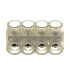 Panduit Pan-Lug™ PCSB2/0-4-6 4-Port Double Sided Multi-Tap Connector, 14 to 2/0 AWG Stranded, 14 to 10 AWG Aluminum/Copper/Solid Solid/Stranded Conductor, Screw Installation, Aluminum/PVC