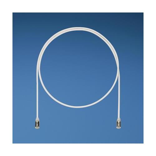 Panduit PanNet® TX6A-28™ STP28X0.5MBU Class EA Small Diameter Patch Cord, Cat 6A, 28 AWG F/UTP Shielded Solid Copper Conductor, RJ45 Modular Plug Connector, 0.5 m L Cord, Blue