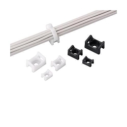 Panduit TM1A-C Cable Tie Mount, 2-Way, Adhesive Mount, 0.19 in W Tie, Nylon 6.6, Natural