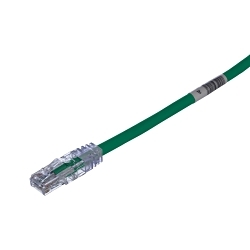 Panduit PanNet® TX6™ PLUS UTPSP20GRY Class E Patch Cord, Cat 6, 24 AWG U/UTP Copper Stranded Conductor, RJ45 Modular Plug Boot Connector, 20 ft L Cord, Green
