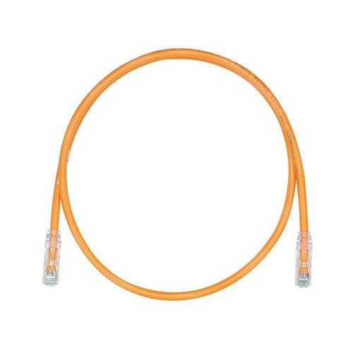 Panduit PanNet® TX6™ PLUS UTPSP30ORY Class E Patch Cord, Cat 6, 24 AWG U/UTP Copper Stranded Conductor, RJ45 Modular Plug Boot Connector, 30 ft L Cord, Orange