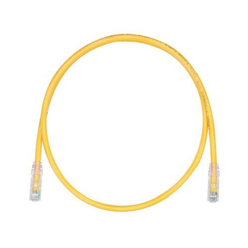 Panduit PanNet® TX6™ PLUS UTPSP35YLY Class E Patch Cord, Cat 6, 24 AWG U/UTP Copper Stranded Conductor, RJ45 Modular Plug Boot Connector, 35 ft L Cord, Yellow