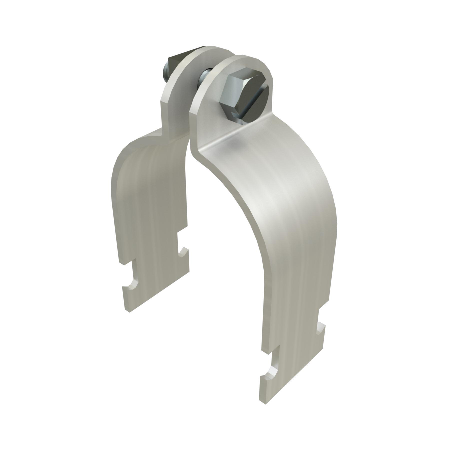 Unistrut P1113-AL Pipe Clamp, 1 in Conduit, 600 lb Load, 1.315 in OD, HRPO Steel