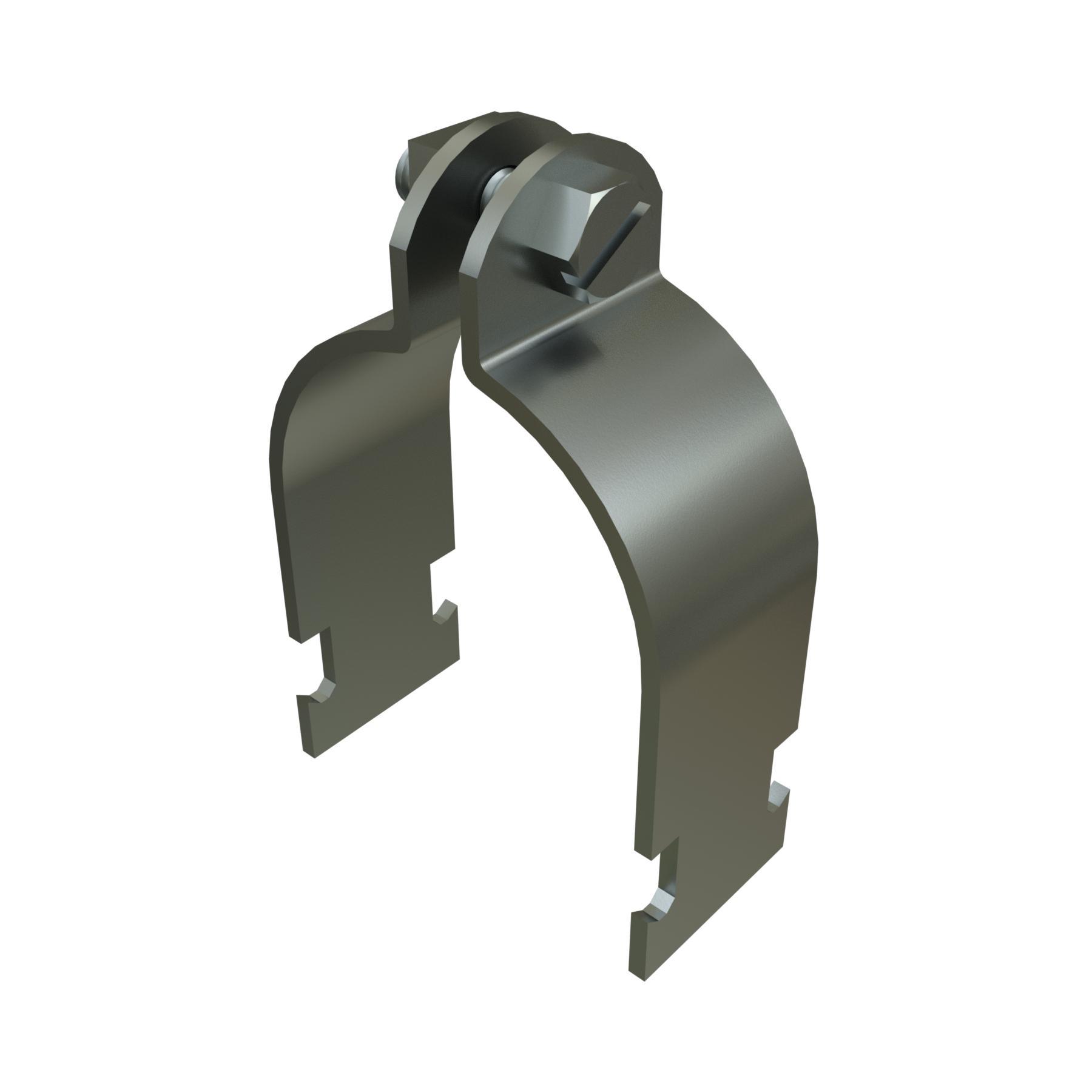 Unistrut P1124-EG Pipe Clamp, 6 in Conduit, 1000 lb Load, 6.625 in OD, HRPO Steel