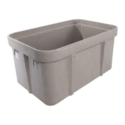 QUAZITE PG2436DA24 Long PG Style Straight Wall Tier-22 Underground Enclosure Box With Solid Bottom, 36 in L x 24 in W x 24 in H, Polymer Concrete