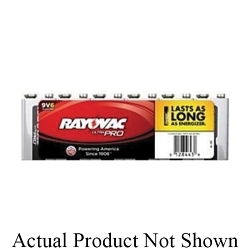 Rayovac Ultra Pro™ AL-9V Mercury Free Shrink Wrapped Battery, Zinc-Manganese Dioxide, 9 V DC V Nominal, 500 mAh Nominal, 9 V DC