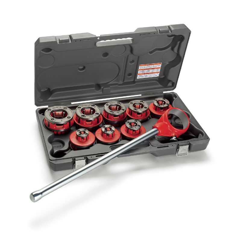 RIDGID 55207 12-R Exposed Ratchet Threader Set With Carrying Case, 1/2 to 2 in, NPT