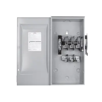 Siemens GF321NRA A Series Type VBII Enclosed General Duty Low Voltage Fusible Single Throw Safety Switch With Neutral, 240 V AC, 30 A, 3 hp, 3 Poles
