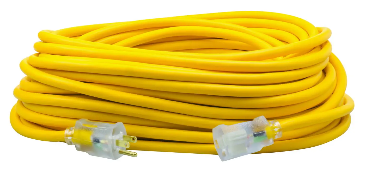 CCI Polar/Solar® 1689SW0002 Type SJEOOW Heavy Duty Extension Cord With Lighted End, 15 A at 125 V AC, 100 ft L Cord, 3 Conductors
