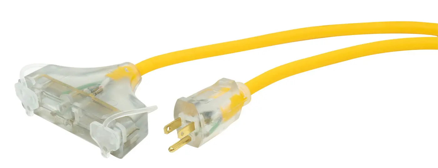 Southwire Polar/Solar® 3488SW0002 Type SJEOOW Heavy Duty Trisource Extension Cord With Lighted End, 15 A at 125 V AC, 50 ft L Cord, 3 Conductors